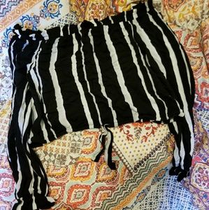 Kendal and Kylie Stripped Crop Top